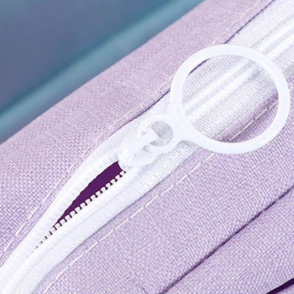 Kawaii Purple Canvas Pencil Case, Purple - Image 3