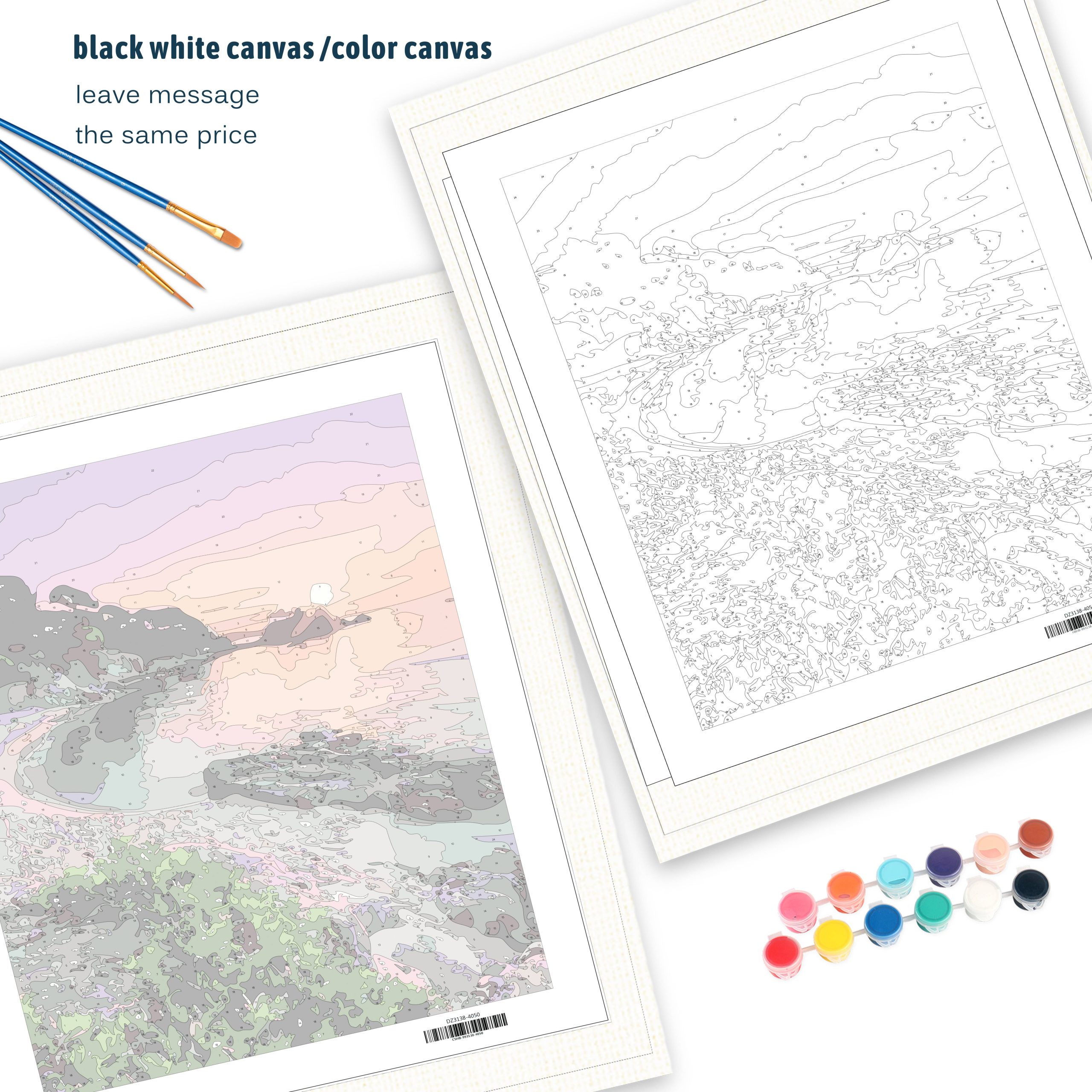 Abstract Street Landscape Painting By Number On Canvas - Image 3