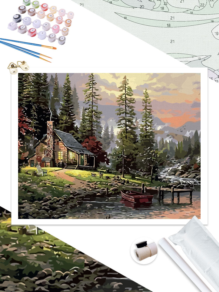 Landscape Canvas Painting By Numbers Unique Wall Art - Image 5