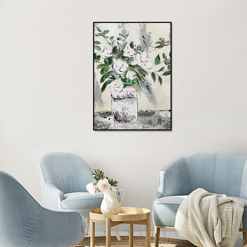 High Quality Flower Art Oil Painting On Canvas - Image 4