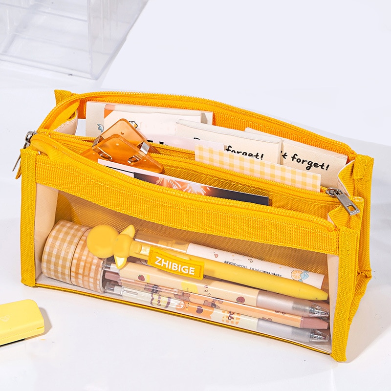 Large Capacity Pencil Bag Transparent Pen Case - Image 2