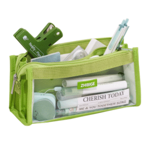 Six Layers Large Capacity Pencil Bag, Green